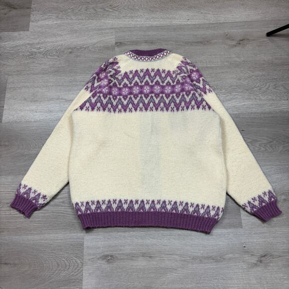 Vintage Nordstrikk Nordic Wool Knit Clasp Cardigan Sweater M's L W's XL Cottage - Picture 3 of 9